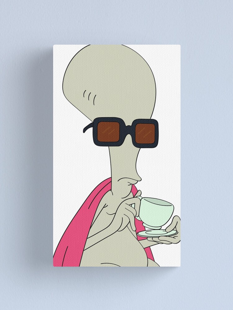 American Dad-Roger-Rave BathRoom Hand Painted Canvas Original shops Blacklight