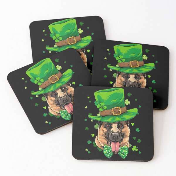 Item preview, German Shepherd Leprechaun St Patricks Day Dog designed and sold by EmilyPippin.