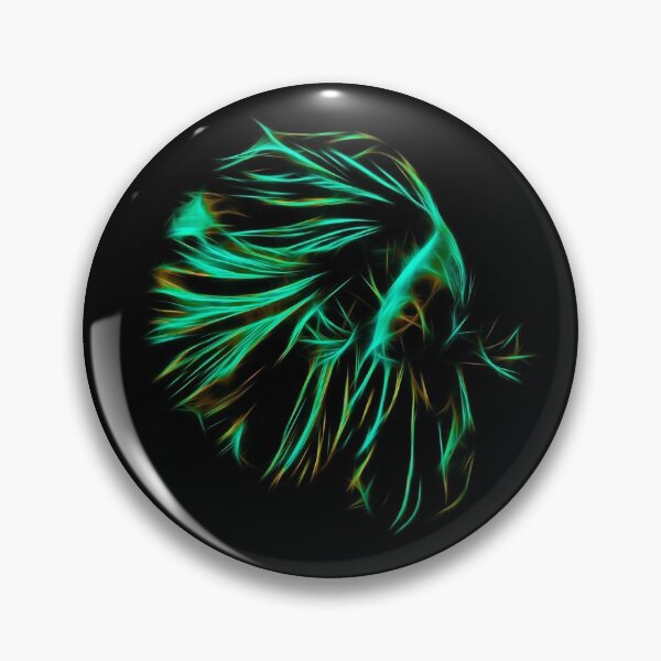 Item preview, Exotic Green Gold Halfmoon Betta Fish Fractal Art designed and sold by Estetis.