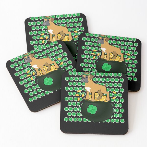 Item preview, Boxer Leprechaun Dog Lucky Shamrock St Patrick's Day designed and sold by MarcelaSoto.
