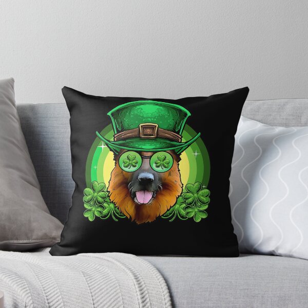 Item preview, German Shepherd St Patricks Day, Dog Leprechaun Clover designed and sold by EmilyPippin.