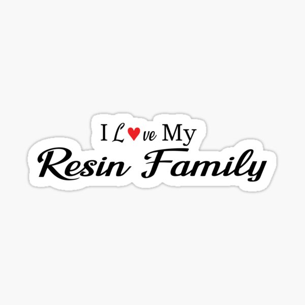Item preview, I love My Resin Family in black with red heart designed and sold by MetaCynth.