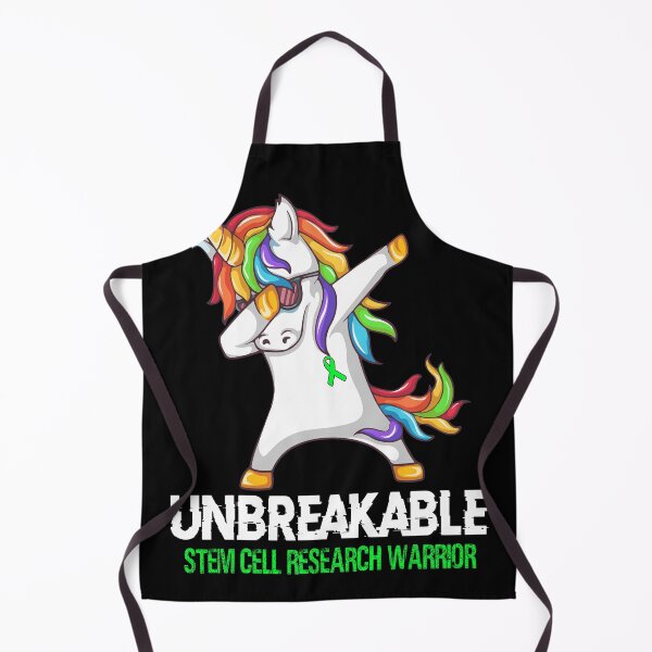 Unicorn Dabbing Unbreakable Stem Cell Research Warrior Apron