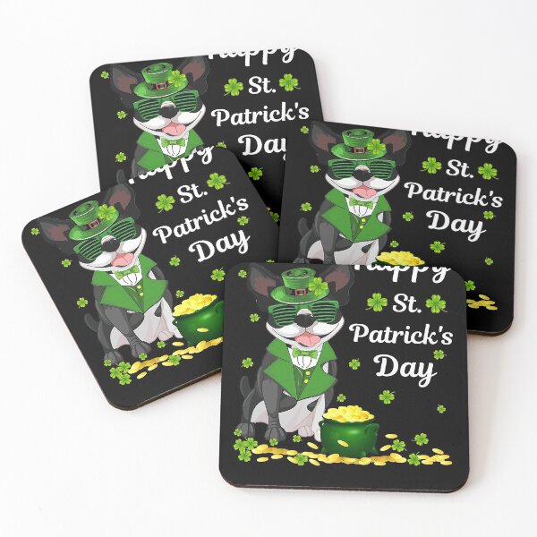 Item preview, Funny Happy St.Patrick's Boston Terrier Dog Lover designed and sold by MarcelaSoto.