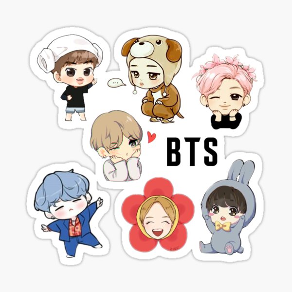 Chibi BTS Sticker for Sale by BTS-Merchandise