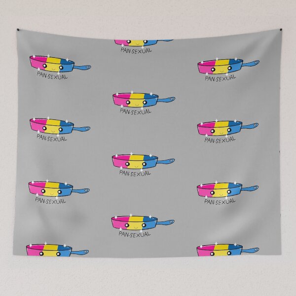 Item preview, Pansexual Pan (grey background version) designed and sold by Mila  Hancock.