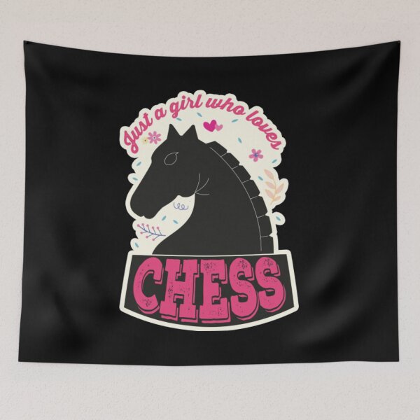 Item preview, Just A Girl Who Loves Chess. Perfect Funny Chess Girls and Lovers Gift Idea, Retro Vintage designed and sold by LuraLynda.
