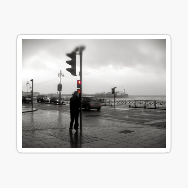 Storm Warning on Brighton Beach Sticker