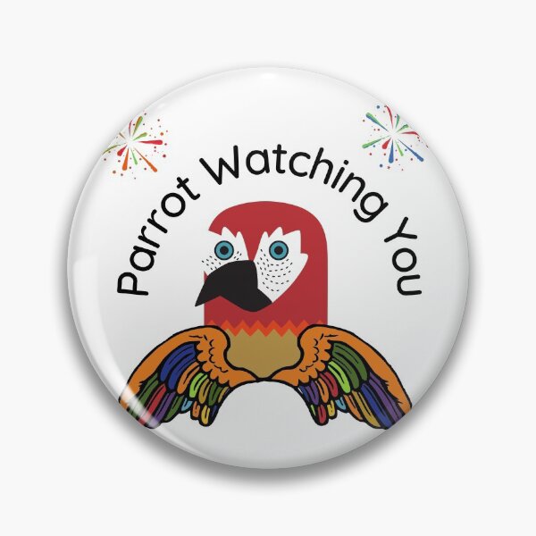 Item preview, Remember. Parrot Watching You. Parody and humor with a good colorful bird. Nice t-shirt or sticker. designed and sold by Designur4rb.