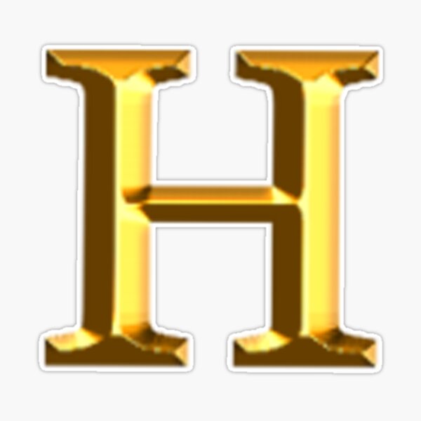 Silver Upper Case Letter H Sticker for Sale by molamode