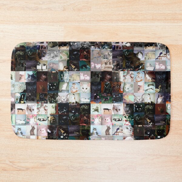 Item preview, Mosaic Checkered Tunnel with Cats Optical Illusion designed and sold by YourIllusion.