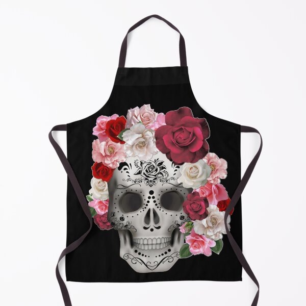 Item preview, Sugar Skull with Roses designed and sold by FireGirlinOz.