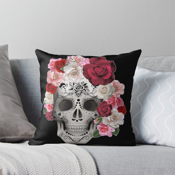 Item preview, Sugar Skull with Roses  designed and sold by FireGirlinOz.