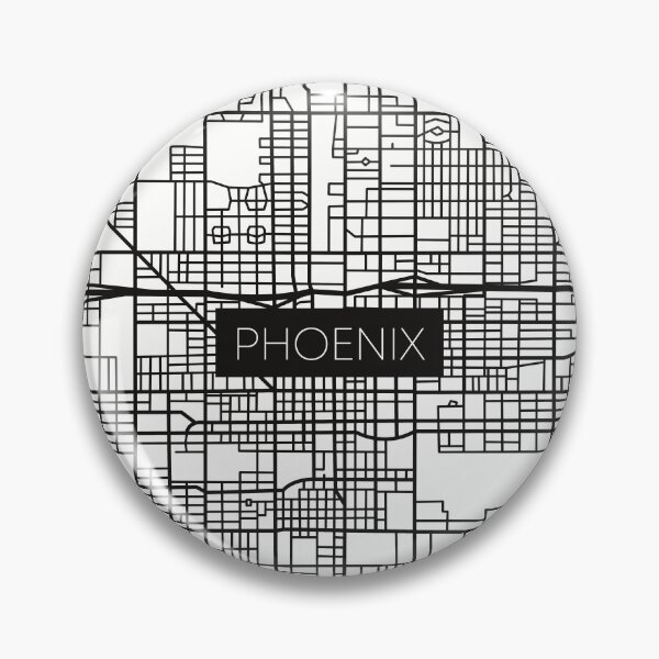 Item preview, Phoenix Street Map Black and White Transparent designed and sold by HelloGentry.