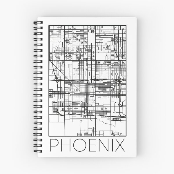 Item preview, Phoenix Street Map Black and White Transparent designed and sold by HelloGentry.