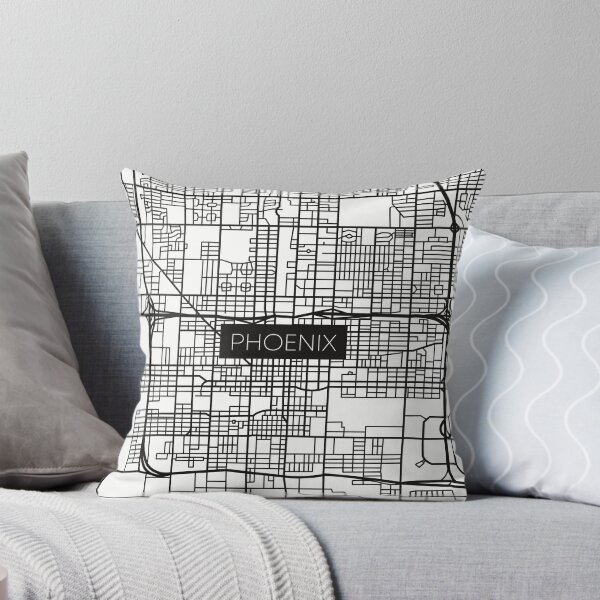 Item preview, Phoenix Street Map Black and White Transparent designed and sold by HelloGentry.