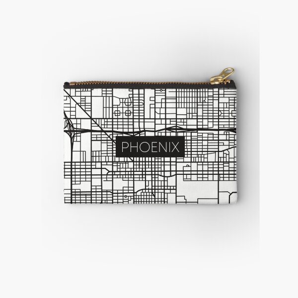 Item preview, Phoenix Street Map Black and White Transparent designed and sold by HelloGentry.