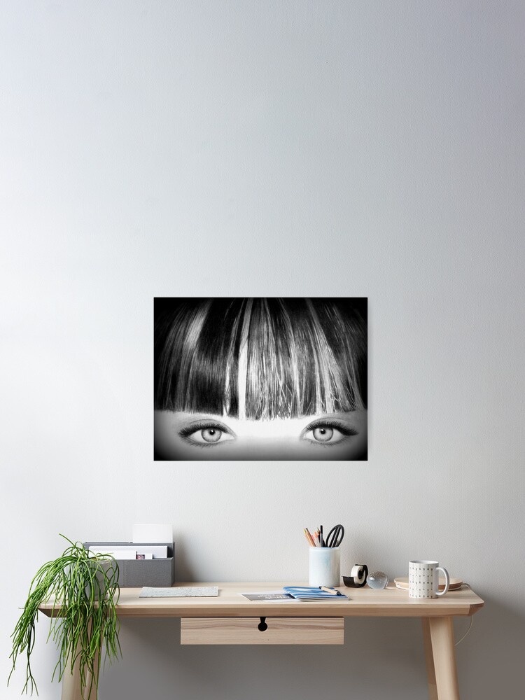Thumbnail 1 of 3, Poster, Black and White Pencil Drawing Eyes by IV designed and sold by InmaVassar.