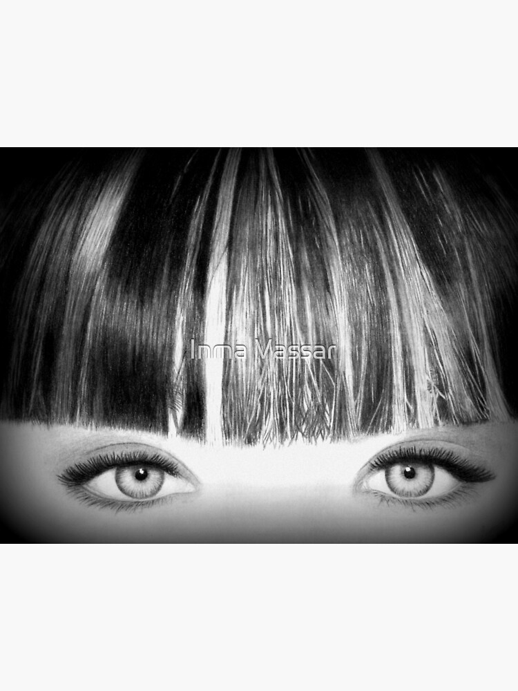 Thumbnail 3 of 3, Poster, Black and White Pencil Drawing Eyes by IV designed and sold by InmaVassar.
