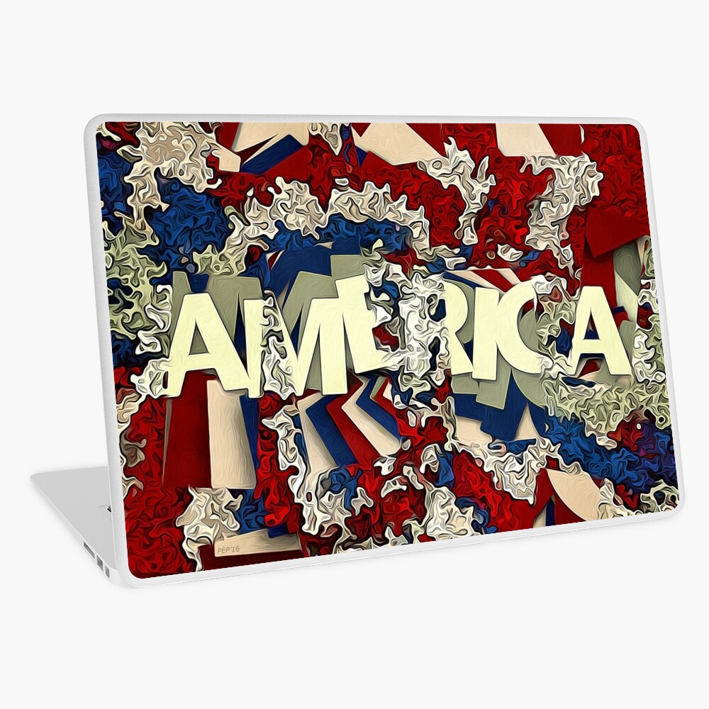 Abstract Patriotic America Laptop Skin