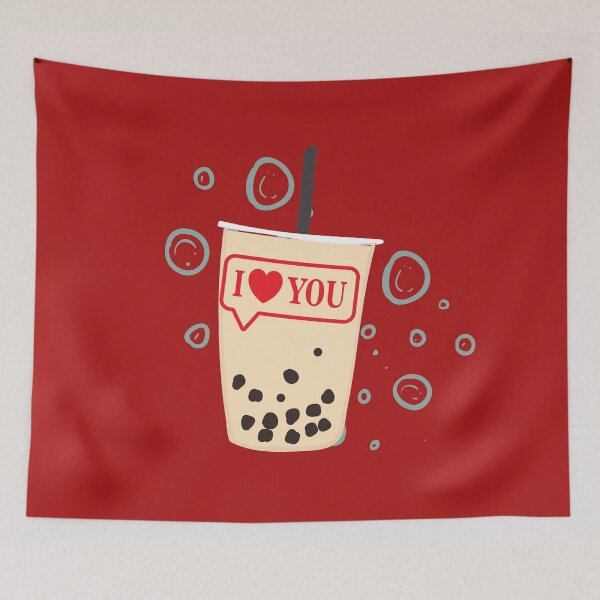 Item preview, you're the bubble to my tea / romantic valentine boba lover / i love you designed and sold by SpicyCherrys.