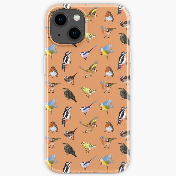 British Bird Pattern iPhone Soft Case
