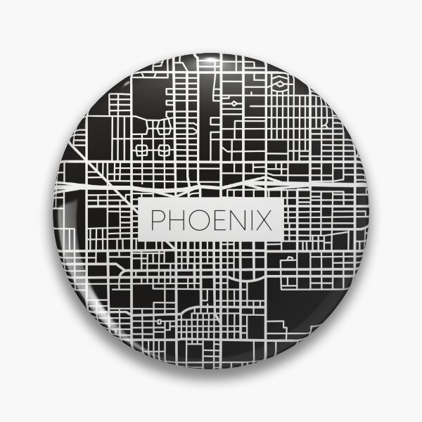 Artikelvorschau, Phoenix Street Map White and Black entworfen und verkauft von HelloGentry.