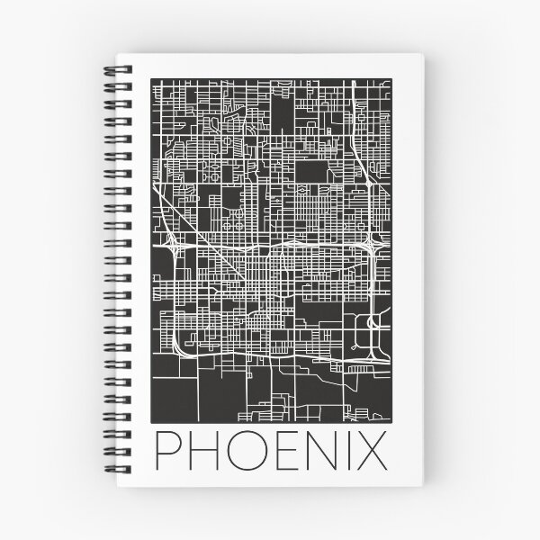 Item preview, Phoenix Street Map White and Black designed and sold by HelloGentry.