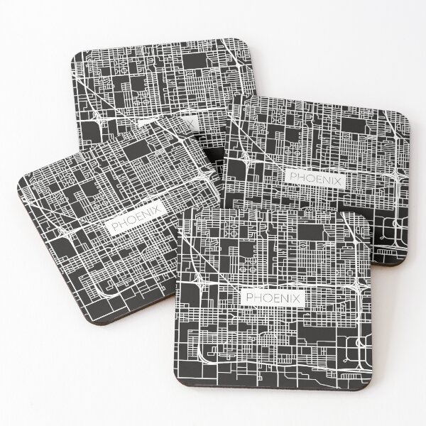 Item preview, Phoenix Street Map White and Black designed and sold by HelloGentry.
