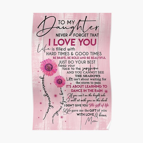 Mamá a hermosa hija de girasol: la mujer especial que eres Póster