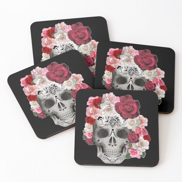 Item preview, Sugar Skull with Roses  designed and sold by FireGirlinOz.