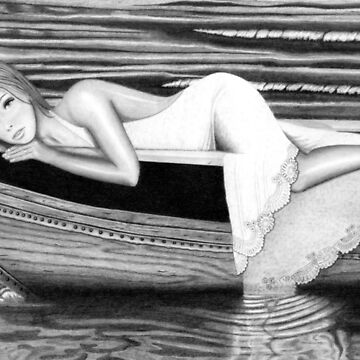 Artwork thumbnail, MARISABEL Black & White Original Pencil Drawing by Inma Vassar