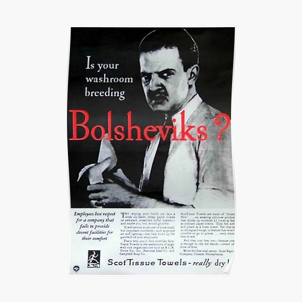 Is Your Washroom Breeding Bolsheviks Poster