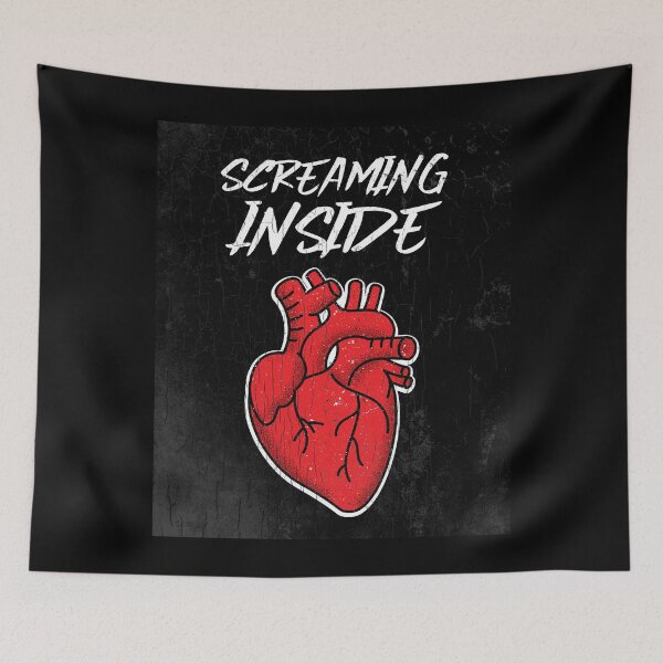Item preview, Screaming Inside - with Heart Illustration designed and sold by SocialStreet.