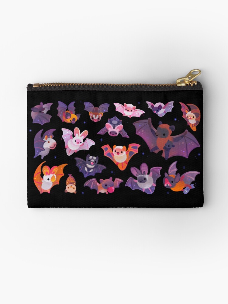 Thumbnail 1 of 4, Zipper Pouch, Bat - dark designed and sold by pikaole.