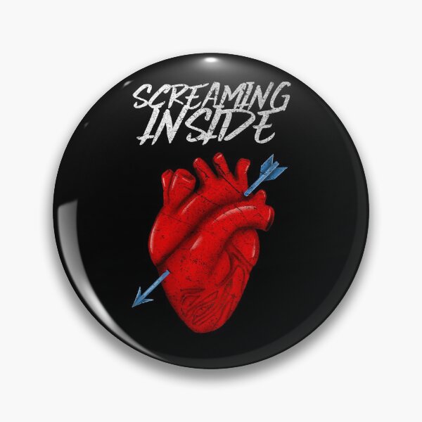 Item preview, Screaming Inside - with Stabbed Heart Illustration designed and sold by SocialStreet.