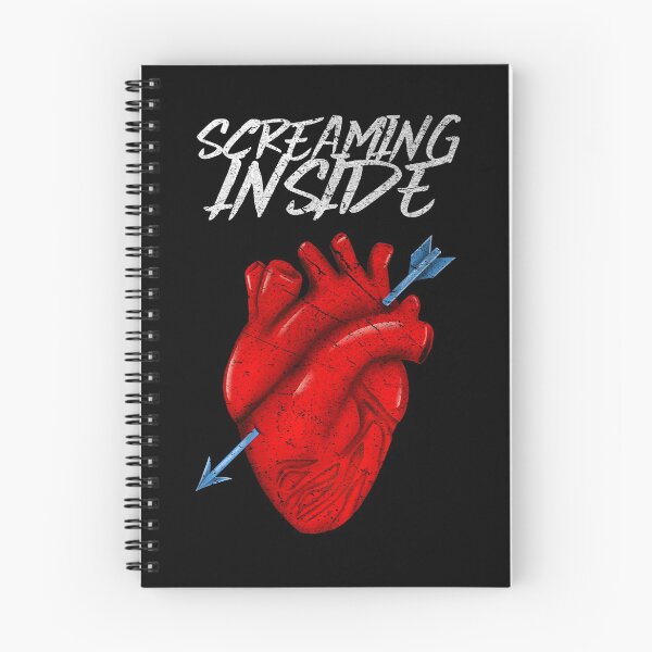 Item preview, Screaming Inside - with Stabbed Heart Illustration designed and sold by SocialStreet.