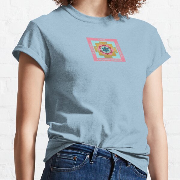LOVE MANDALA (Yantra with words) - Yoga Art Design - scroll down Classic T-Shirt