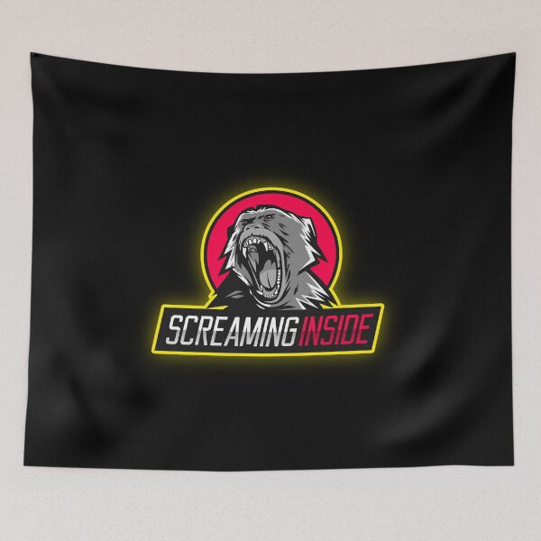 Item preview, Screaming Inside - with Screaming Monkey Illustration designed and sold by SocialStreet.