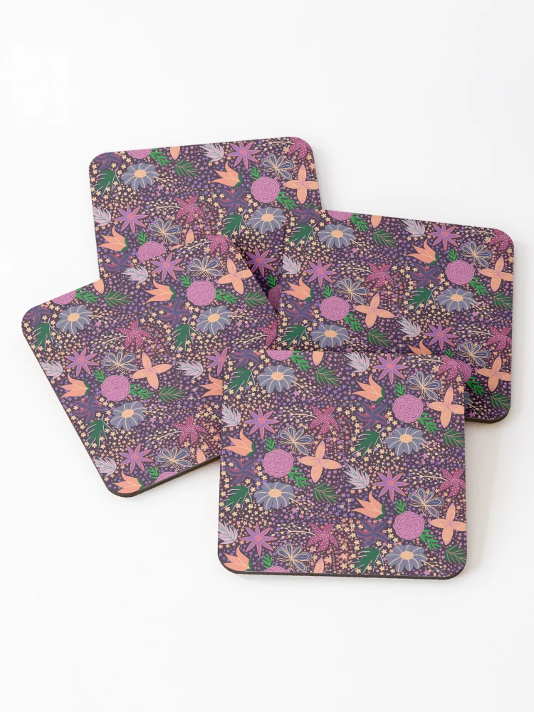 Thumbnail 1 of 5, Coasters (Set of 4), Spring Time Pop designed and sold by Janie in Repeat .