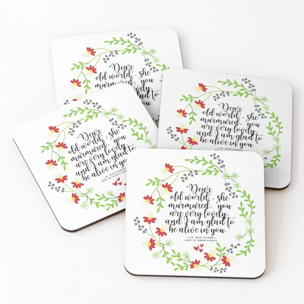 Item preview, Copy of Anne of Green Gables Dear Old World, LM Montgomery book quote designed and sold by Dollfacedesign.