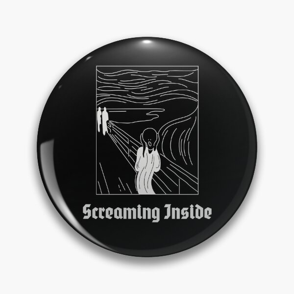 Item preview, Screaming Inside - with Scream Painting Illustration designed and sold by SocialStreet.