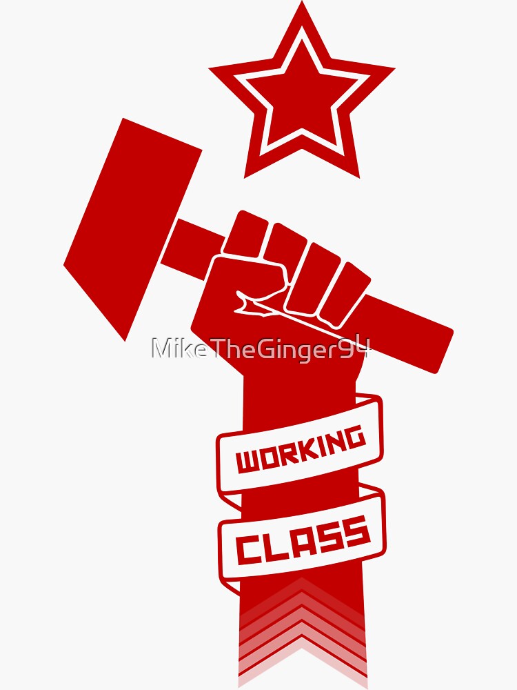 Raised Fist of Protest - Working Class Sticker for Sale by MikeTheGinger94