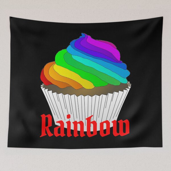 Item preview, Rainbow Vintage Retro Red Cupcake Design designed and sold by KeepItSimple089.