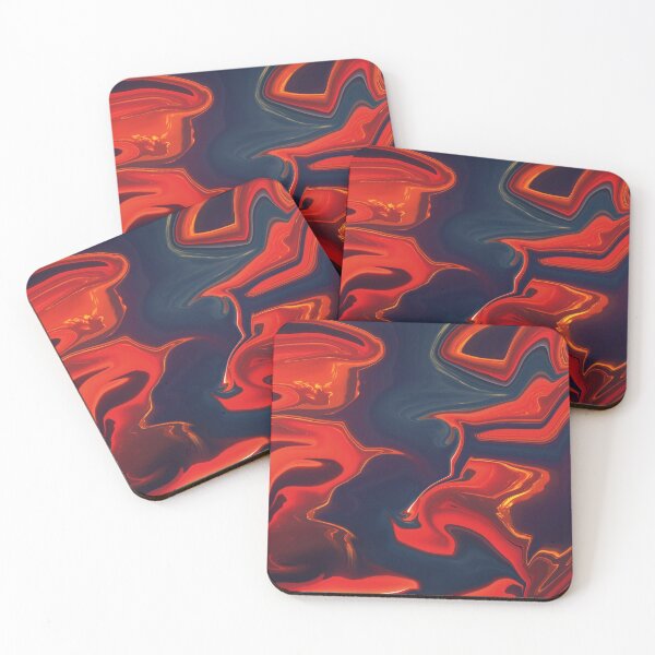 Item preview, Red and Blue liquid texture or pattern designed and sold by Soumita.