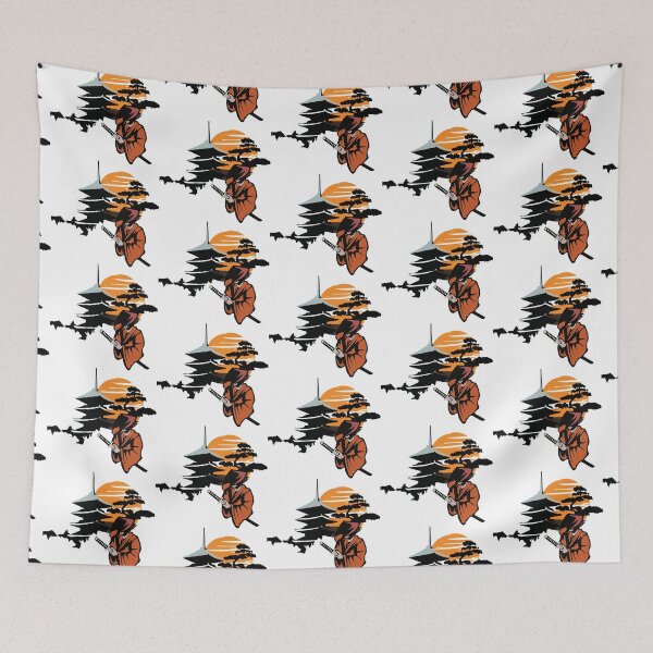 Item preview, sunset over doggo samurai life designed and sold by FarisAce.