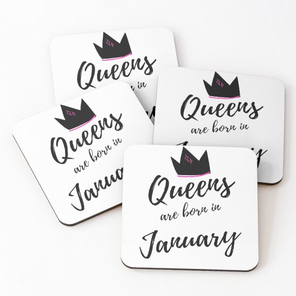 Item preview, Queens are born in January. Happy Birthday! January Birthday Quote Design. designed and sold by That Cheeky Tee.