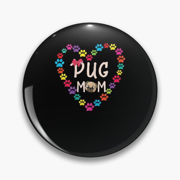 Item preview, Womens Pug Mom Best Dog Mom Ever Rainbow Watercolor Paw Mother designed and sold by EmilyPippin.