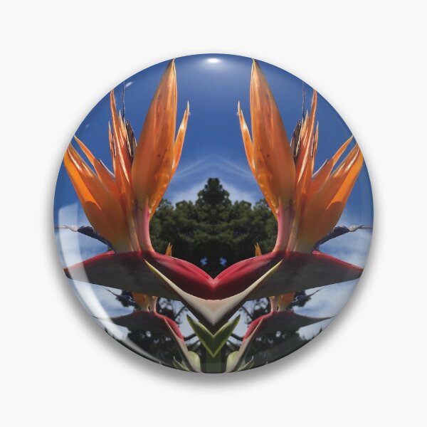 Item preview, Botanical, Divine - Strelitzias, Birds of Paradise in Orange, Scarlet and Emerald under Blue Skies designed and sold by RoseAromas.