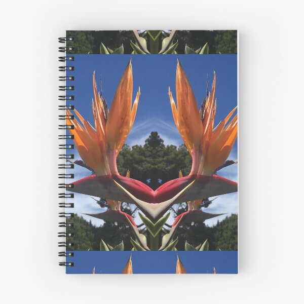 Item preview, Botanical, Divine - Strelitzias, Birds of Paradise in Orange, Scarlet and Emerald under Blue Skies designed and sold by RoseAromas.